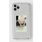 Iphone 11 Pro Max ile Uyumlu One Punch Man Minimalist Poster Tasarım Baskılı Şeffaf Kılıf