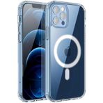 iPhone 11 Pro Max Kılıf Magsafe Wireless Şarj Destekli Sert Şeffaf Darbe Emici Kapak Embos