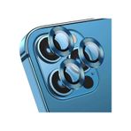 Iphone 11 Pro Max Uyumlu Kamera Koruyucu Lens Mercek Metal Çerçeveli 3lü Set Mavi Blue