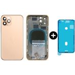 İphone 11 Pro Uyumlu Boş Kasa Gold + Sıvı Ve Toz Bandı