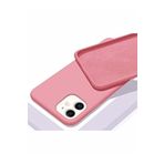 Iphone 11 Uyumlu Açık Pembe Silikon Kılıf Leke Tutmaz Içi Süet Silinebilir Kapak
