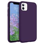 Iphone 11 Uyumlu Derin Mor Silikon Kılıf Leke Tutmaz Içi Süet Silinebilir Kapak