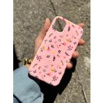 Iphone 11 Uyumlu Desen Tasarımlı Yüksek Kalite Lansman İçi Kadife Kılıf (Şeker Çiçek)