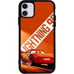 iPhone 11 Uyumlu Şimsek Mcqueen Tasarımlı Glossy Premium Kılıf - Siyah - SimsekMcQueen-1000