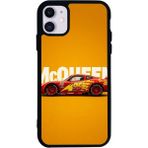 iPhone 11 Uyumlu Şimsek Mcqueen Tasarımlı Glossy Premium Kılıf - Siyah - SimsekMcQueen-990