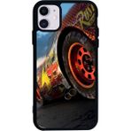 iPhone 11 Uyumlu Şimsek Mcqueen Tasarımlı Glossy Premium Kılıf - Siyah - SimsekMcQueen-993