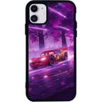iPhone 11 Uyumlu Şimsek Mcqueen Tasarımlı Glossy Premium Kılıf - Siyah - SimsekMcQueen-997