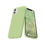 Iphone 11 Uyumlu Yeşil Silikon Kılıf Leke Tutmaz Içi Süet Silinebilir Kapak