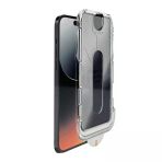 İphone 11 / Xr Kolay Uygulama Aparatlı Dust Proof Temperli Cam Ekran Koruyucu (Siyah)