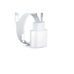 iPhone 11/12/13/14 Pro ve Pro Max ile Uyumlu 20W Gerçek Güç PD QC 4.0 Destekli Hızlı Şarj Adaptörü ve Type-C to Lightning Kablo Seti