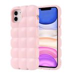iPhone 12 İle Uyumlu Kılıf Parlak Esnek Silikon Dom Dom Kapak 32669 Pembe