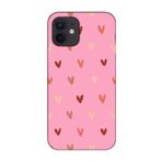 iPhone 12 Kalp Desen Pembe Telefon Kılıfı