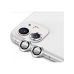 Iphone 12 Kamera Koruyucu Lens Mercek Metal Çerçeveli 2li Set Gümüş Gri Silver Uyumlu