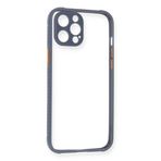 İphone 12 Kılıf Miami Şeffaf Silikon - Gri
