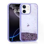 İphone 12 Kılıf Sıvılı Simli Şeffaf Arka Yüzey Keto Silikon Kapak