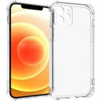 İphone 12 Mini 5.4 Anti-Drop Silikon Kılıf Kamera Korumalı Şeffaf Silikon Kılıf-(5775)