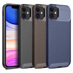 İphone 12 Mini Kılıf Focus Carbon Desen Silikon Arka Kapak