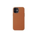 İphone 12 Mini Uyumlu Zore Leathersafe Wireless Kılıf-Kahverengi