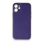 Iphone 12 Mor Mini Coco Deri Silikon Kapak Kılıf