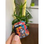 Iphone 1/2. Nesil Uyumlu Koruyucu Bluetooth Kulaklık Kılıfı Joker Desenli - Turuncu - Siyah