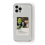iPhone 12 Pro ile Uyumlu Shrek Poster Tasarım Baskılı Şeffaf Kılıf