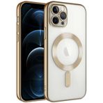 İphone 12 Pro Kılıf Magsafe Özellikli Metal Lazer Silikon Kapak