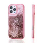 İphone 12 Pro Kılıf Sıvılı Simli Şeffaf Arka Yüzey Keto Silikon Kapak
