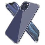 İphone 12 Pro Max 6.7 Anti-Drop Silikon Kılıf Shockproof Şeffaf Kılıf-(5775)