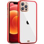 İphone 12 Pro Max 6.7İnç Gold Çerçeve Kamera Korumalı Bumper Kılıf-(5775)