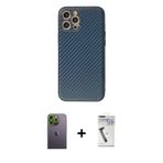 iPhone 12 Pro Max Kılıf Ahenk Işık - Şeffaf Uv Polymer Nano Ekran Koruyucu + Yeşil Neon Fosforl