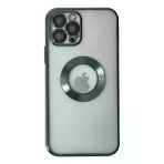 İphone 12 Pro Max Kılıf Slot Silikon - Köknar Yeşili-(5796)