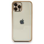 İphone 12 Pro Max Razer Lensli Silikon Gold Kılıf