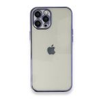 iPhone 12 Pro Max Razer Lensli Silikon - Mor Cep Telefonu Kılıfı