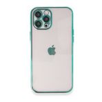 iPhone 12 Pro Max Razer Lensli Silikon - Yeşil Cep Telefonu Kılıfı