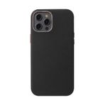 İphone 12 Pro Max Uyumlu Zore Leathersafe Wireless Kılıf-Siyah