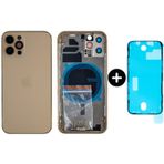 İphone 12 Pro Uyumlu Boş Kasa Gold + Sıvı Ve Toz Bandı