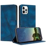 iPhone 12/12 Pro için Mo-Beauty Telefon Kılıfı (6.1 inç), iPhone 12/12 Pro için PU Deri Cüzdan Çevirmeli Kılıf Manyetik Stand Fonksiyon Kartı Yuvası Kılıfı - Mavi