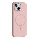 iPhone 13 ile Uyumlu Kılıf Kablosuz Şarj Uyumlu Metal Kamera Çerçeveli Edi Silikon Kapak Telefon Kılıfı Rose Gold