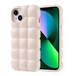 iPhone 13 İle Uyumlu Kılıf Parlak Esnek Silikon Dom Dom Kapak 32670 Beyaz