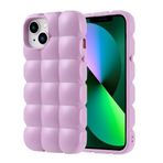 iPhone 13 İle Uyumlu Kılıf Parlak Esnek Silikon Dom Dom Kapak 32670 Lila