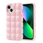 iPhone 13 İle Uyumlu Kılıf Parlak Esnek Silikon Dom Dom Kapak 32670 Pembe