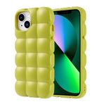 iPhone 13 İle Uyumlu Kılıf Parlak Esnek Silikon Dom Dom Kapak 32670 Yeşil
