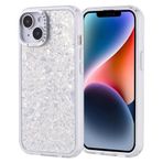 iPhone 13 İle Uyumlu Kılıf Taşlı Tasarımlı Kapi Kapak 36871 Gümüş