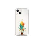 iPhone 13 ile uyumlu Splash ahtapot Tasarımlı Slimfit şeffaf silikon kılıf