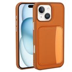 iPhone 13 Kılıf Kartlıklı Zore X-Kart Silikon Kapak - Turuncu
