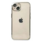 İphone 13 Kılıf Lensli Silikon - Gümüş