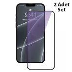 Iphone 13 Mini 0.3Mm Full Çerçeve Cam Ekran Koruyucu 2 Adet-(5775)