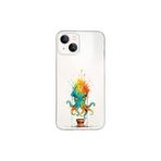 iPhone 13 Mini ile uyumlu Splash ahtapot Tasarımlı Slimfit şeffaf silikon kılıf