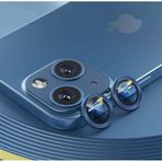 Iphone 13 Mini Uyumlu Kamera Koruyucu Lens Mercek Metal Çerçeveli 2li Set Mavi Blue
