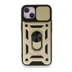 iPhone 13 Pars Lens Yüzüklü Silikon - Gold Cep Telefonu Kılıfı